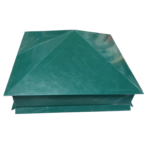 Колпак на столб  390х390 PE 0,45  RAL 6005 Зелёный мох