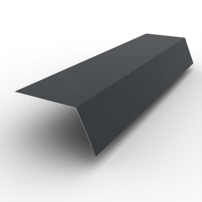 Планка карнизная 100х65 РЕ 0.45 RAL 7024	Мокрый асфальт