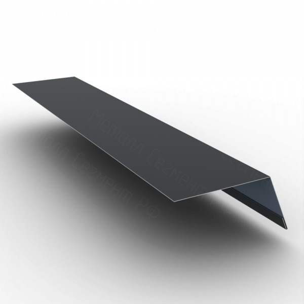 Планка карнизная 100х65 РЕ 0,45 RAL 7016 Антрацирово-серый
