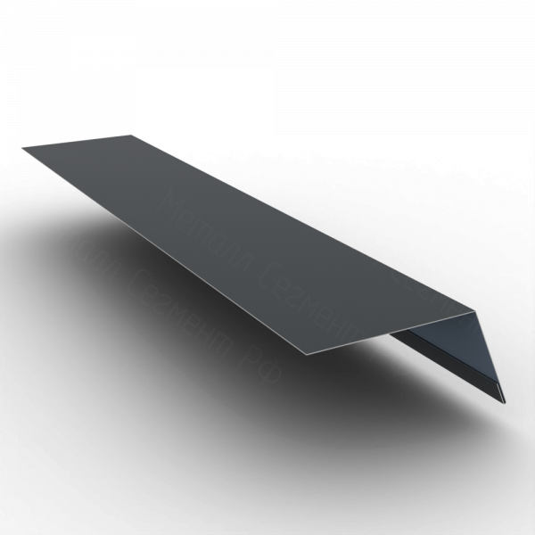 Планка карнизная 100х65 РЕ 0.45 RAL 7024	Мокрый асфальт